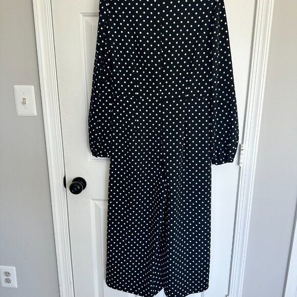 Black and white polka dot Zara jumpsuit - Picture 3 of 5
